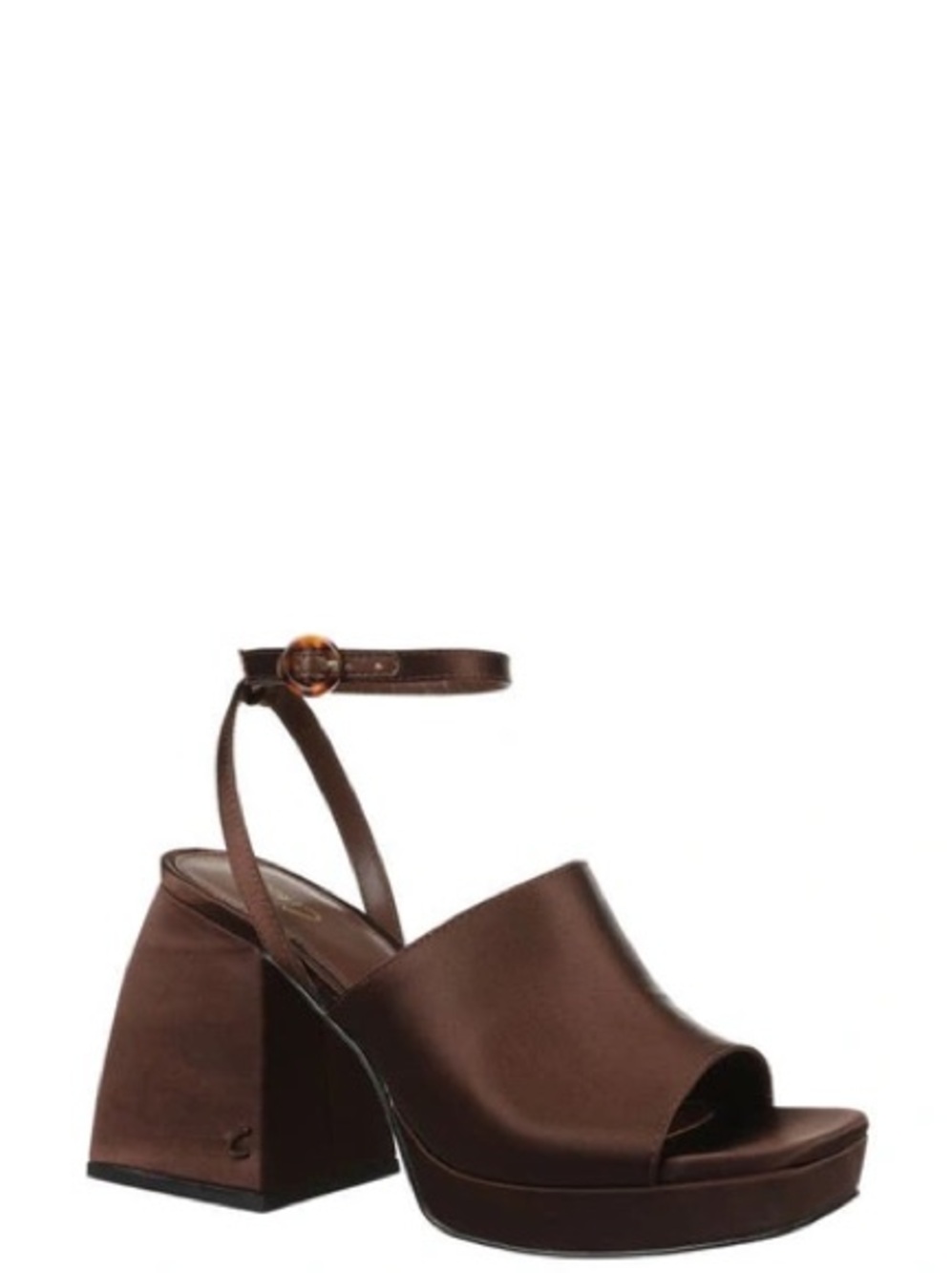 Circus by Sam Edelman Chocolate Brown Block Heel Ankle-Strap Sandal
